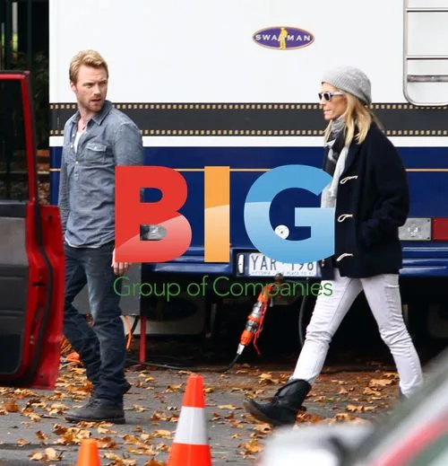 Ronan Keating and Family on 'Goddess' Set