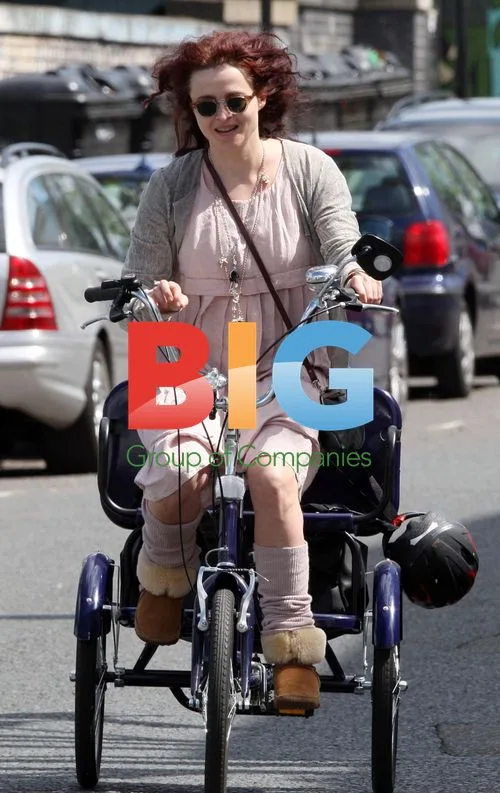 Helena Bonham Carter Shops on Tricycle