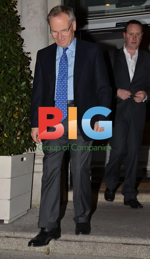 Jeffrey Archer Leaving Hotel in Dublin