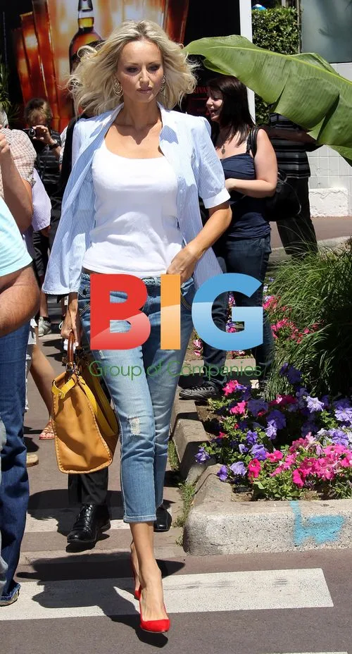 Adriana Karembeu at Cannes Beach