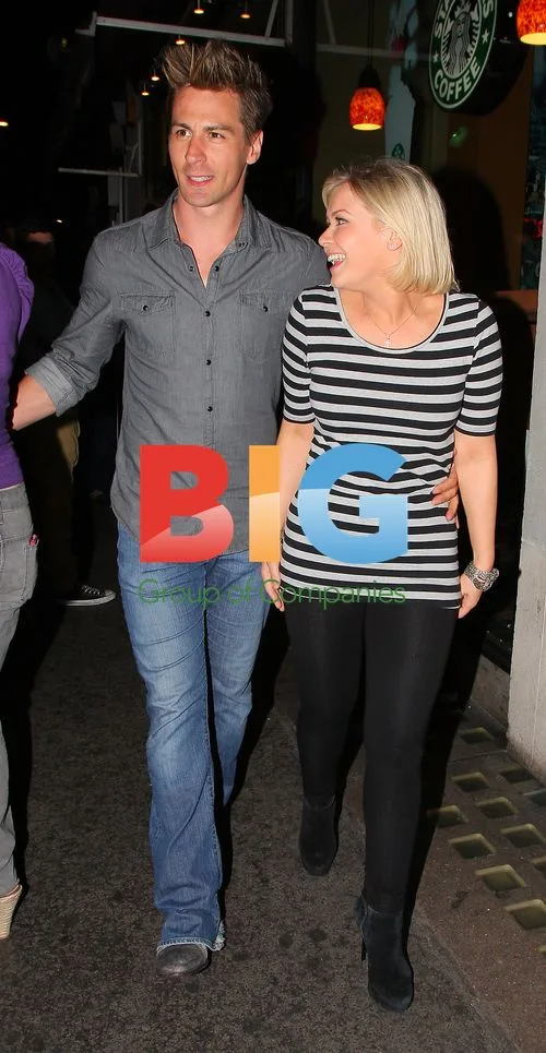Denise Welch, Matt Evans and Laura Hamilton at Dancing On Ice Party