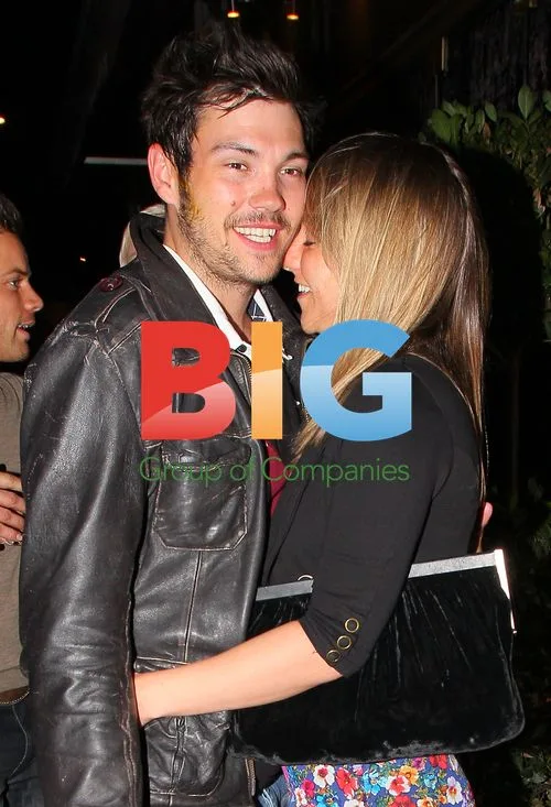 Sam Attwater and Chloe Madeley at Dancing On Ice Party