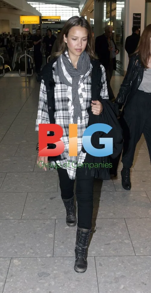 Jessica Alba at Heathrow Airport