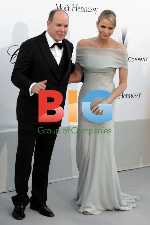 Prince Albert II and Charlene Wittstock at amfAR Gala