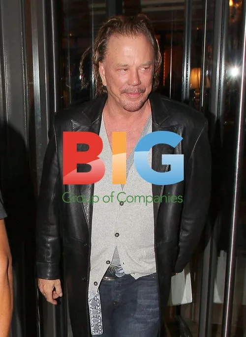David Haye and Micky Rourke at London Restaurant