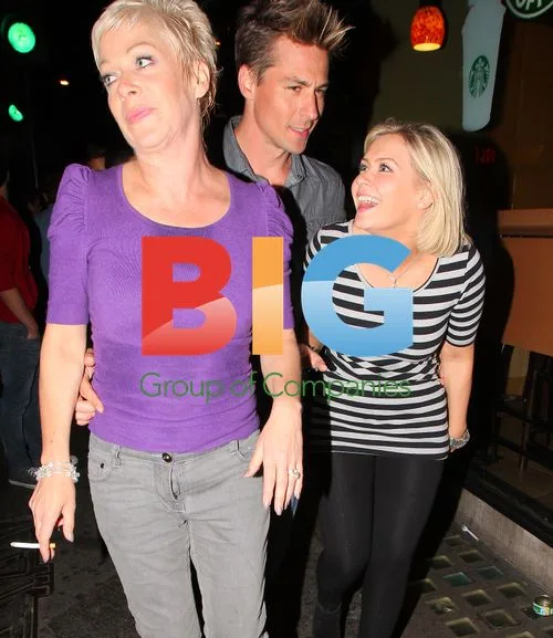 Denise Welch, Matt Evans, and Laura Hamilton at Dancing On Ice Party