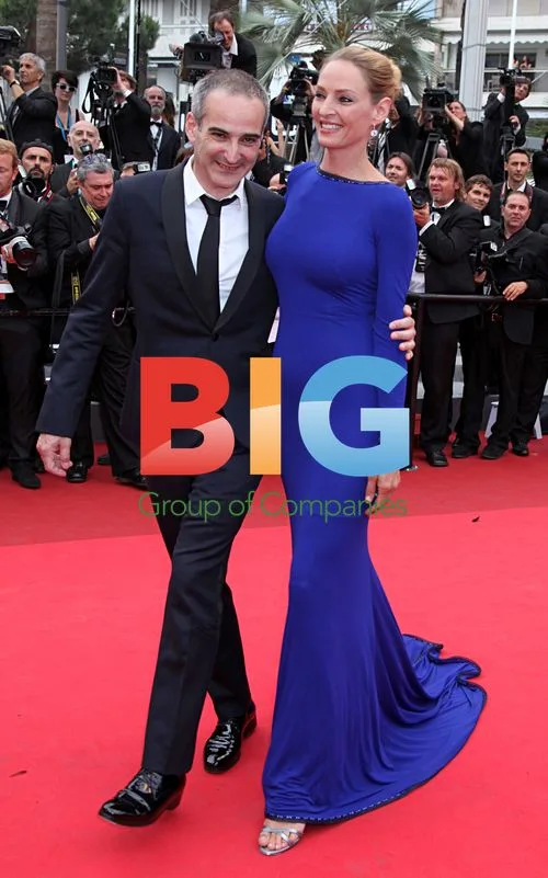 Olivier Assayas and Uma Thurman at Cannes Film Festival