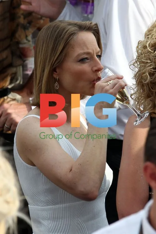 Jodie Foster Enjoys Champagne in Cannes