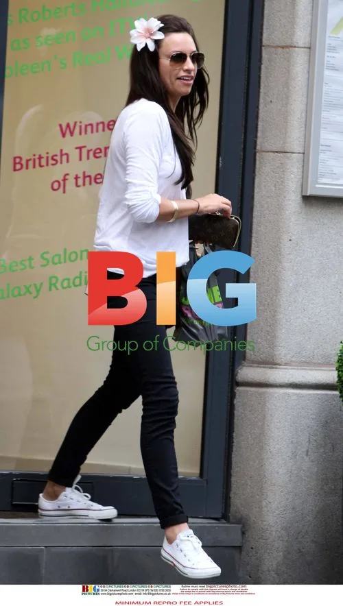 Stacey Giggs visits hair salon in Manchester