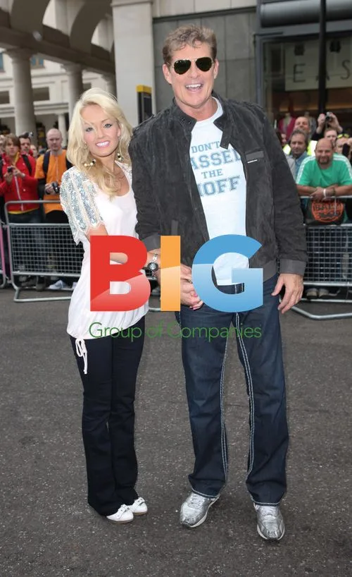 David Hasselhoff and Hayley Roberts at Gumball 3000 Race