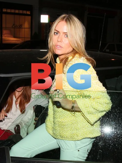 Patsy Kensit leaving C London restaurant