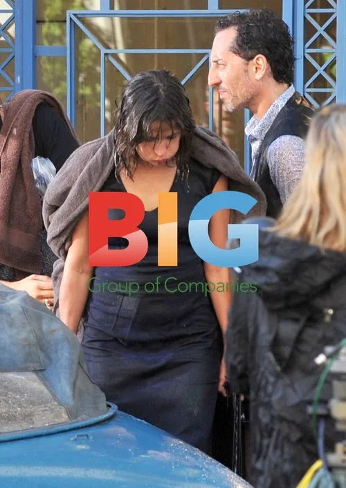 Sophie Marceau and Gad Elmaleh on set in Paris