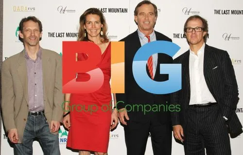 Eric Grunebaum, Clara Bingham, Robert Kennedy Jr and Bill Haney at movie premiere