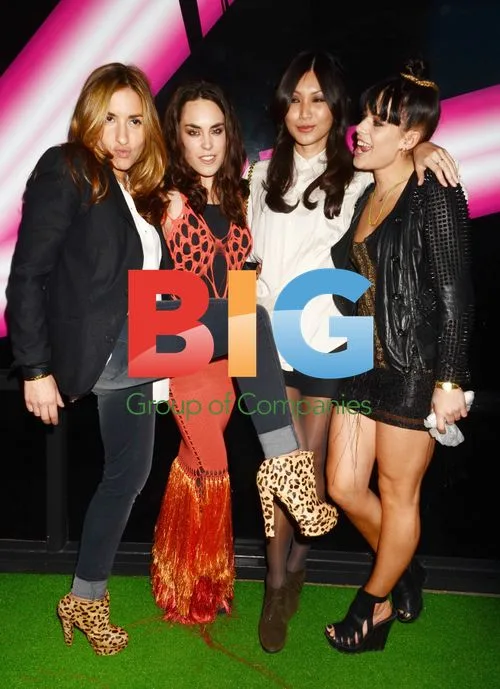 Melanie Blatt, Tallulah Harlech, Gemma Chan, and Willa Keswick at Bicycle Shop Launch