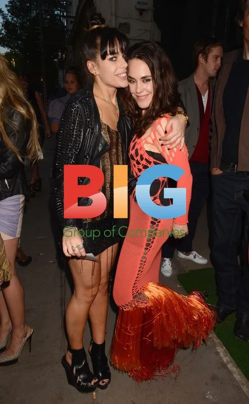 Willa Keswick and Tallulah Harlech at Village Bicycle Shop Launch