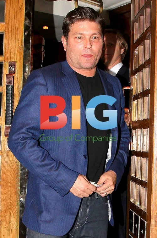 George Michael and Kenny Goss Leaving London Restaurant