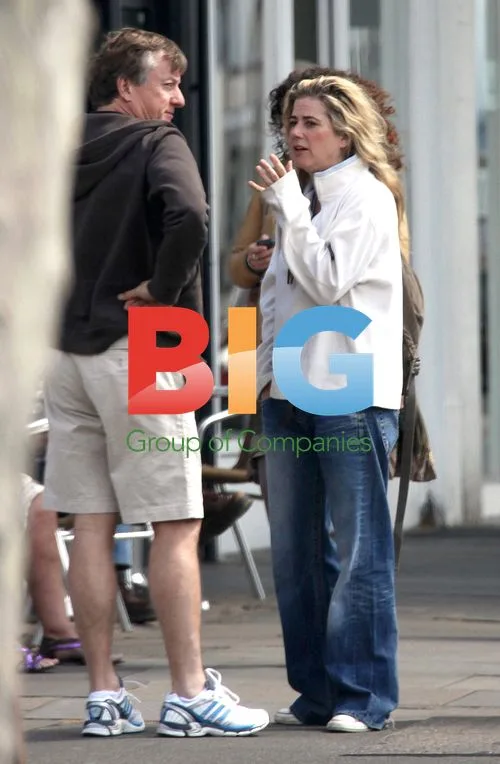 Imogen Stubbs Chats on Phone in London
