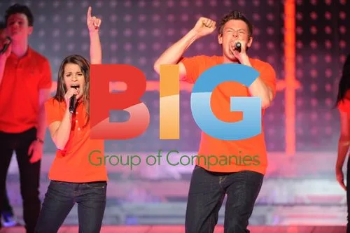 Lea Michele and Cory Monteith at Glee! concert
