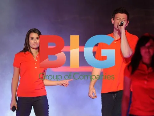 Lea Michelle and Cory Monteith at Glee! concert
