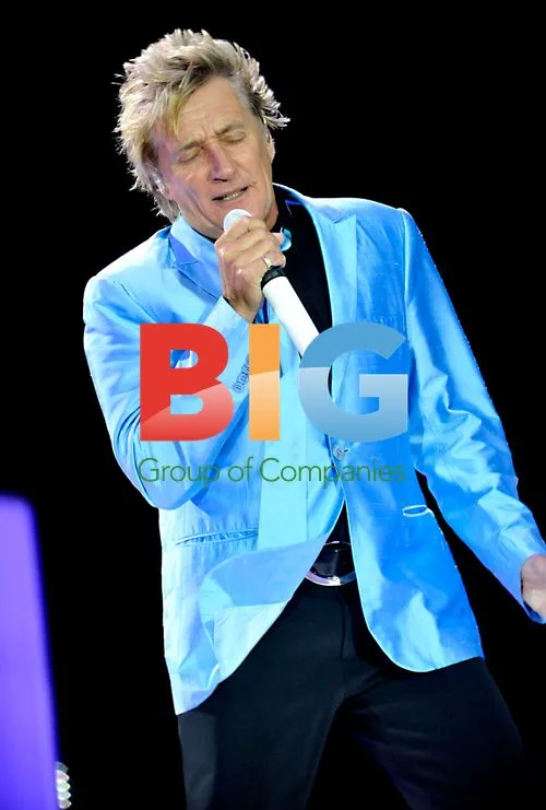 Rod Stewart Performs at Newbury Race Course