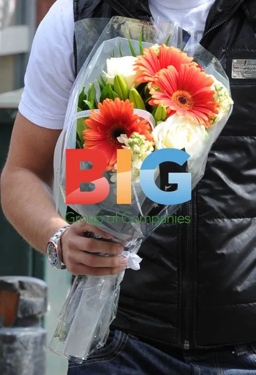 Greg Lake from Geordie Shore seen with flowers