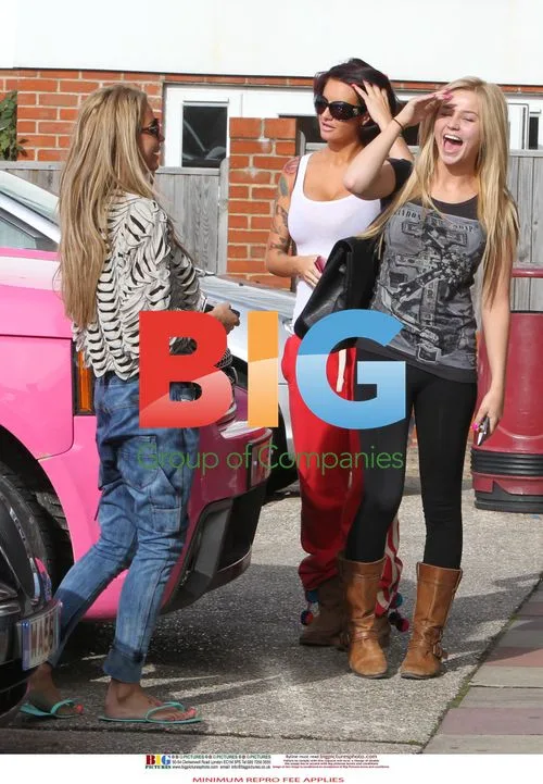 Katie Price and Contestants at Beauty Salon