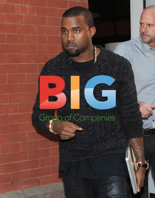 Kanye West Exits Hotel in NYC
