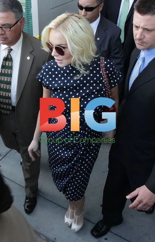 Lindsay Lohan Leaves LA Courthouse