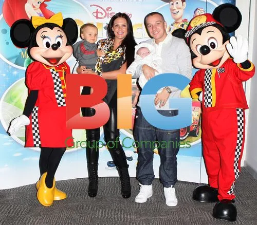 Danielle Lloyd, Jamie O'Hara, and Colin Doyle at Disney On Ice Event