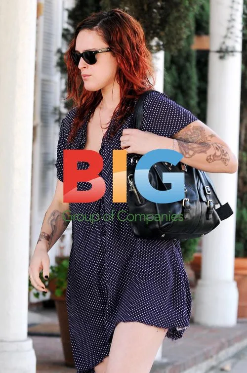 Rumer Willis in Cut-Off Dress