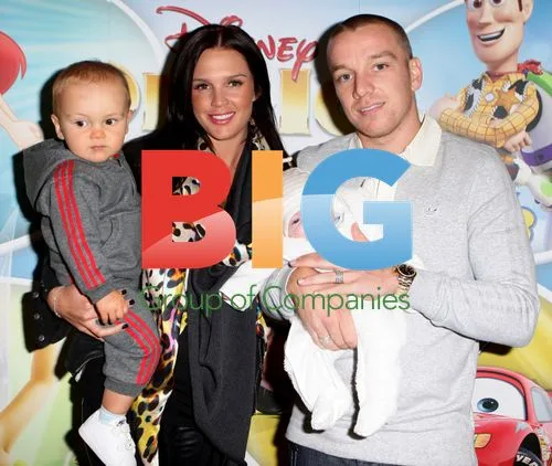 Danielle Lloyd and Jamie O'Hara with children at Disney on Ice event