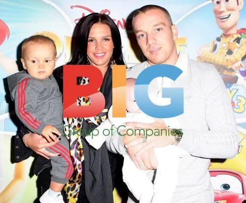 Danielle Lloyd, Jamie O'Hara and Colin Doyle at Disney On Ice event