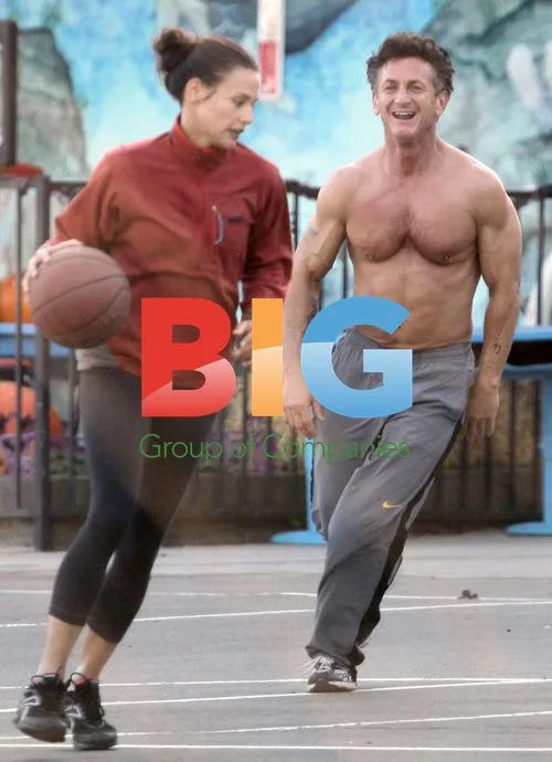 Sean Penn and Shannon Costello Play Basketball