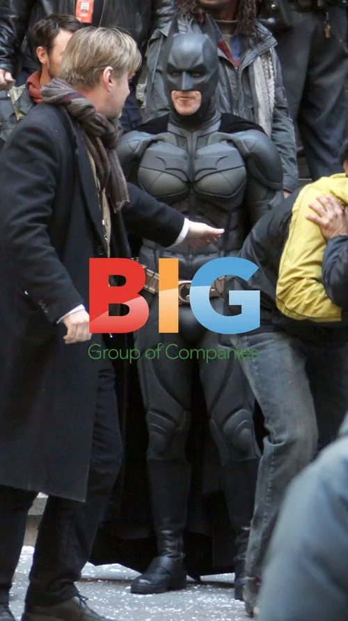 Batman and Bane on Dark Knight Rises Set