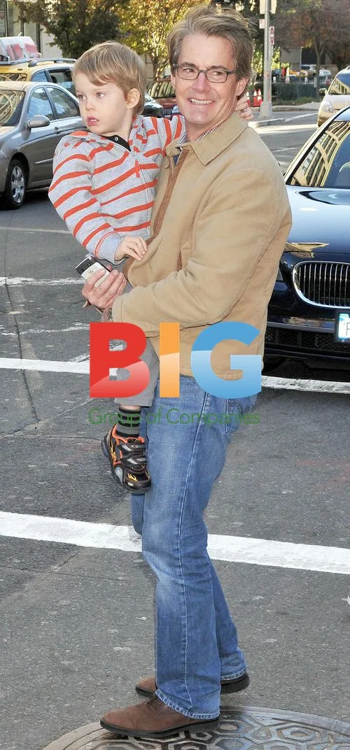 Kyle MacLachlan with son Callum in NYC