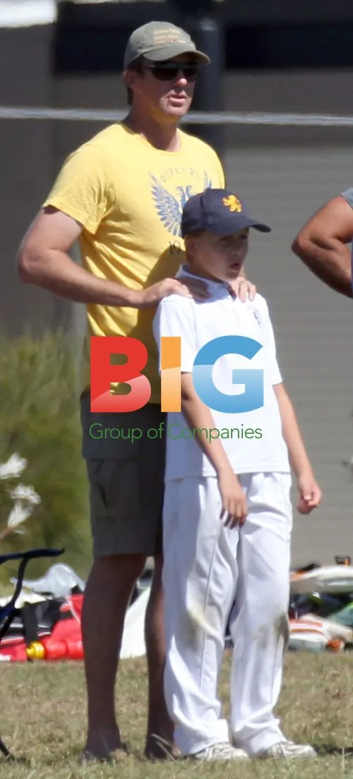 Glenn McGrath watches son James playing cricket
