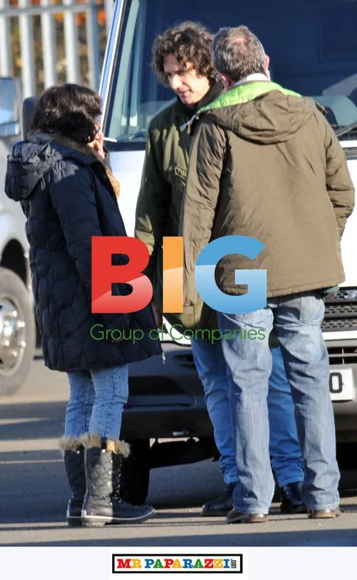Scarlett Johansson on set in Glasgow
