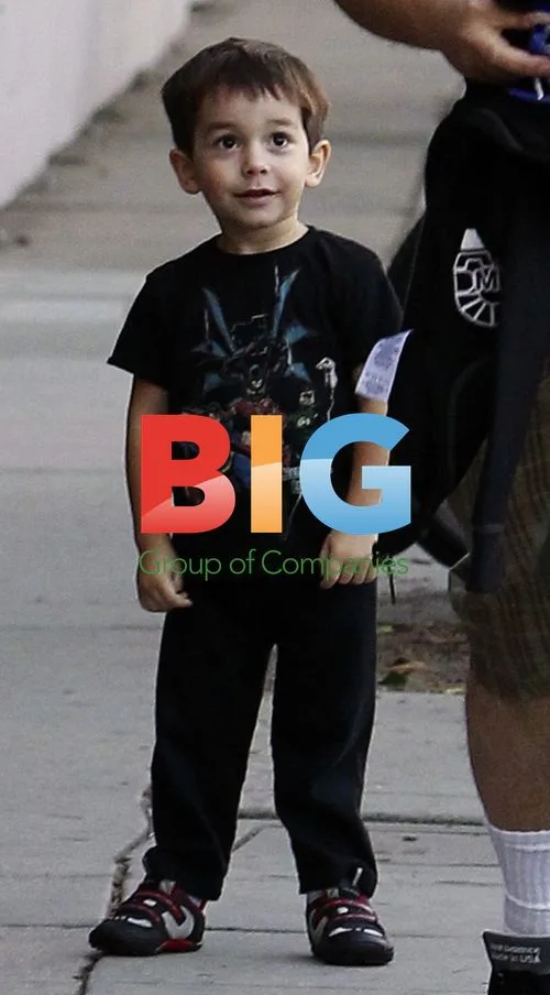 Jack Black with son in Beverly Hills