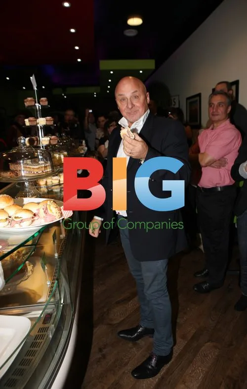 Chef Aldo Zilli at Peter Andre's new coffee shop