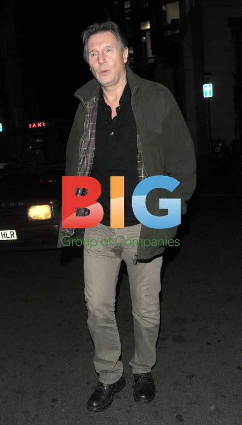 Liam Neeson Leaves Scotts Restaurant