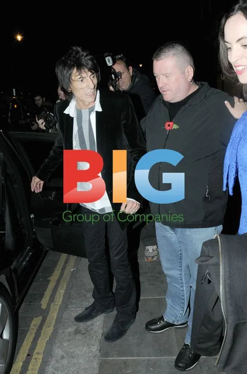 Ronnie Wood Leaving Scotts