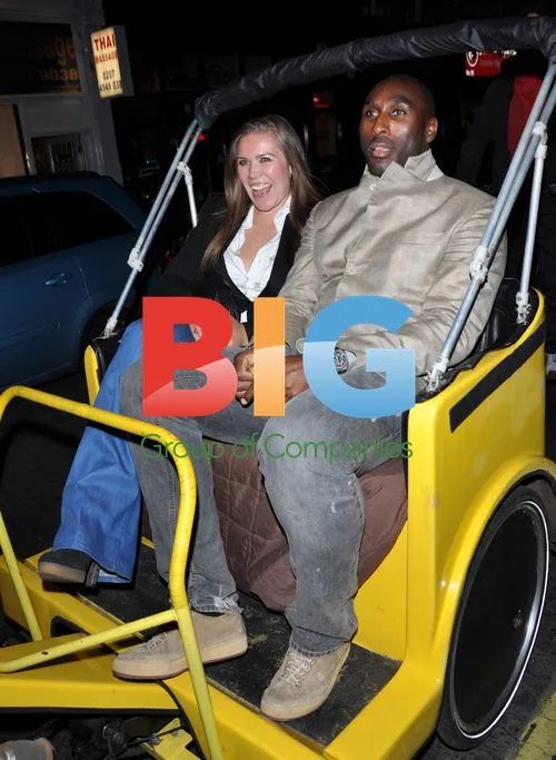 Sol Campbell and Wife Enjoy Rickshaw Ride