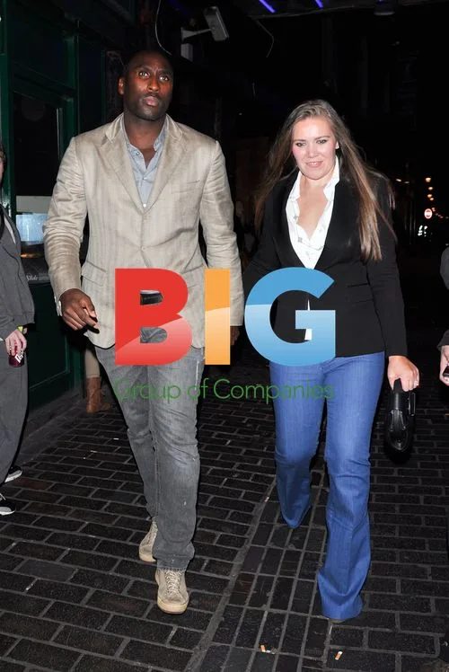 Sol Campbell and wife Fiona in London