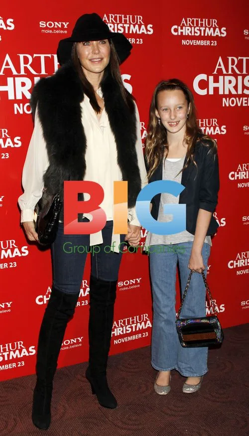 Tamara Mellon and daughter at 'Arthur Christmas' screening