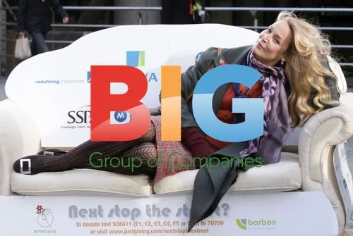 Jerry Hall at Charity Sofa Walk