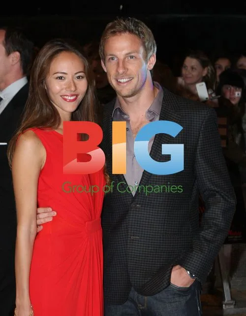 Jenson Button and Jessica Michibata at Twilight Premiere