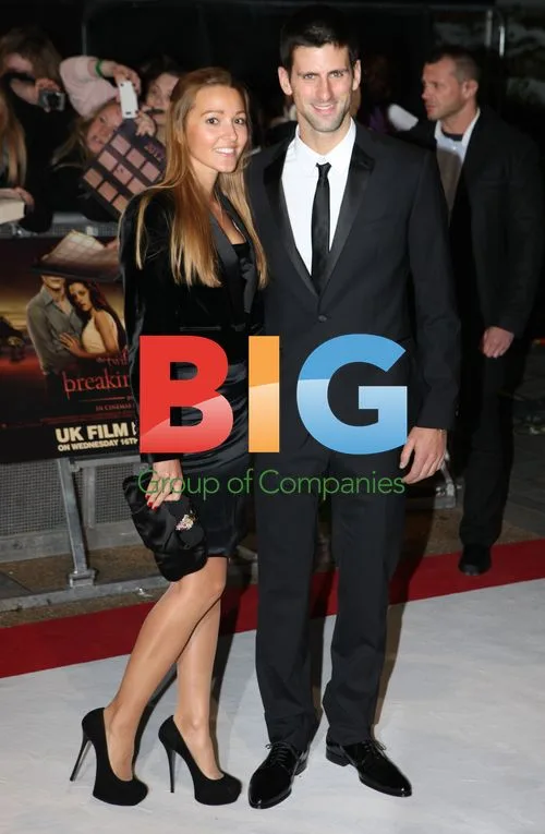 Novak Djokovic and Jelena Ristic at Twilight Premiere