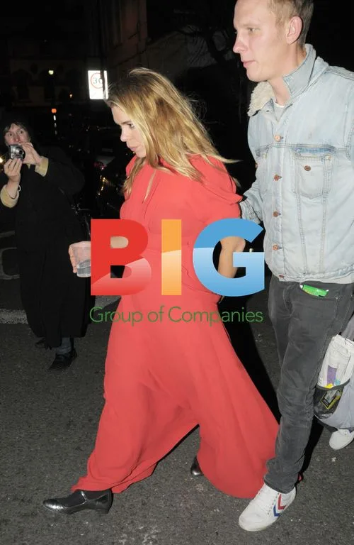 Billie Piper and Lawrence Fox leaving Almedia Theatre