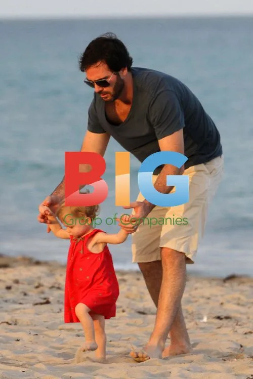 Jimmie Johnson at Beach with Family