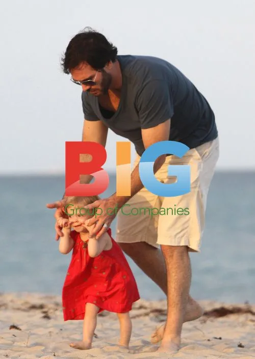 Jimmie Johnson and family at beach